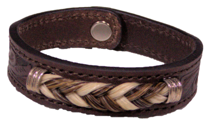 Leather Two Tone Horse Hair Bracelet - Small
