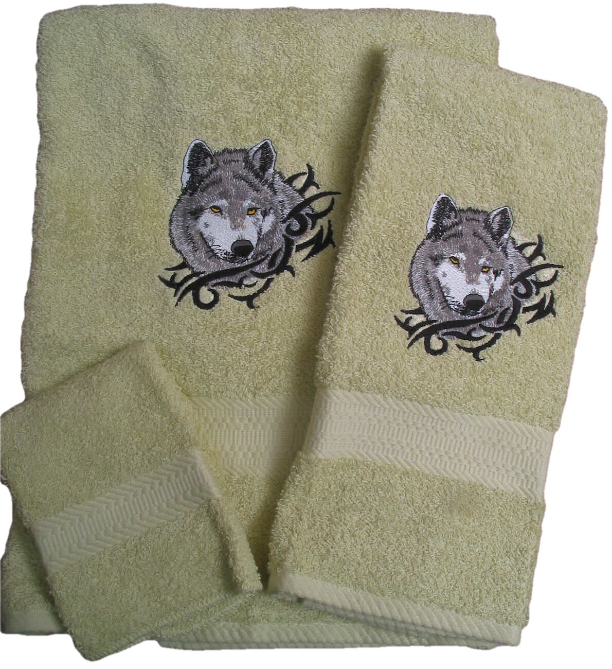 Wolf Head Bath Towel Set