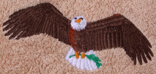 Embroidered Winter Birds Flour Sack Dish Towel - Big Black Horse, LLC