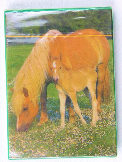 Mare and foal horse playing cards