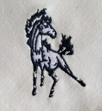 Embroidered Wild Horse Cream Cotton Napkin