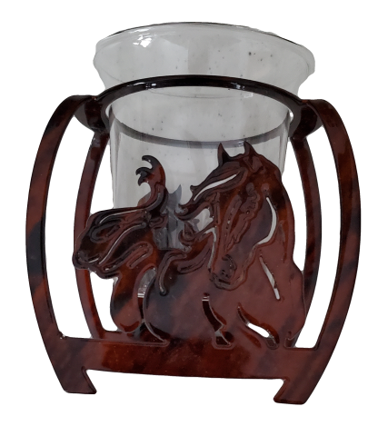 Lazart Metal Windy Horse Candle Holder