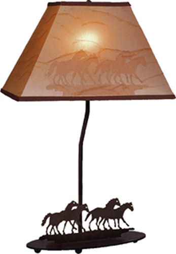 Horse herd lamp and shade