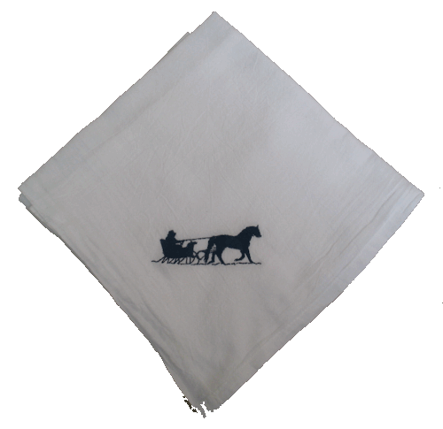 Horse and Sleigh Dish Towel