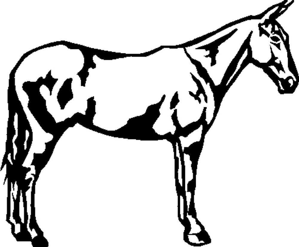 Black Mule Decal