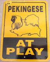 Pekingese At Play Sign