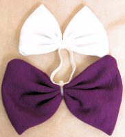 Mini Tail Bow Purple & White