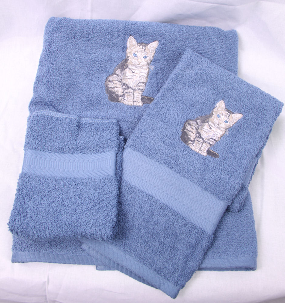 Tiger Stripe Cat Towel Set