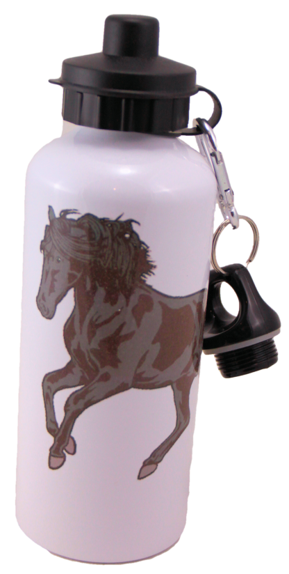 Black Morgan Horse Aluminum Water Bottle