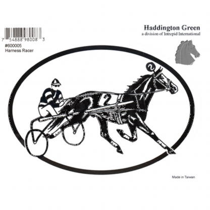Haddington Green Harness Racing Horse Oval Decal