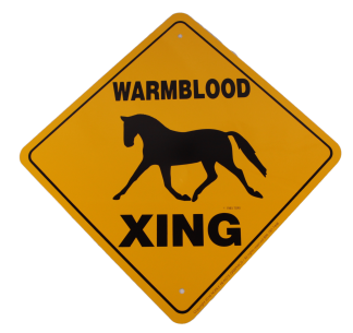 Warmblood Horse Crossing Sign
