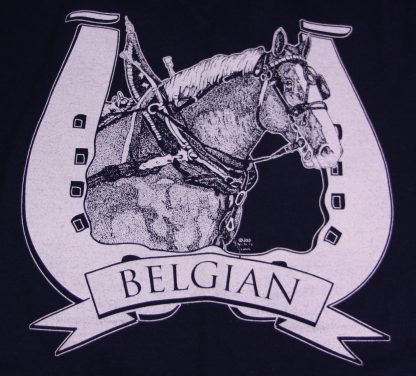 Belgian Draft Horse Head in Harness T-Shirt