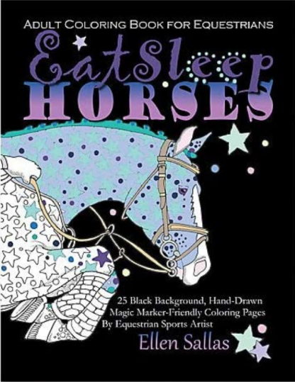 Eat Sleep Horses Adult Coloring book