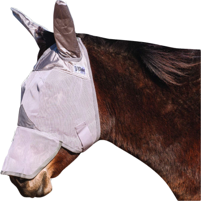 Cashel Crusader Fly Mask - Standard with Ears, Long Nose - Donkey