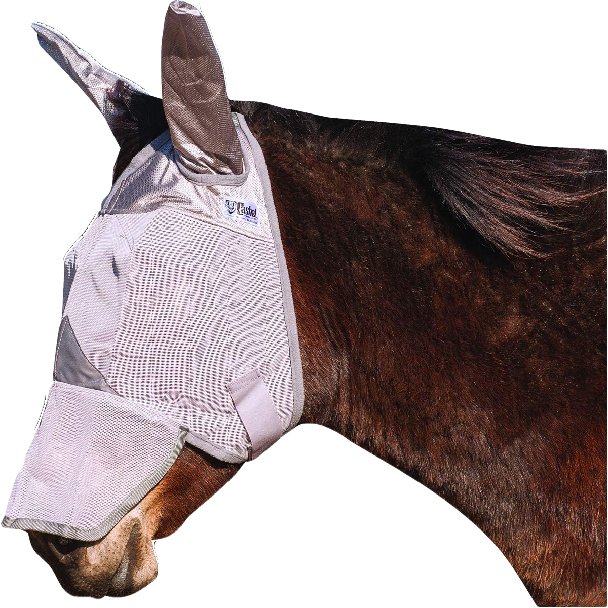 Cashel Crusader Fly Mask - Standard with Ears, Long Nose - Donkey