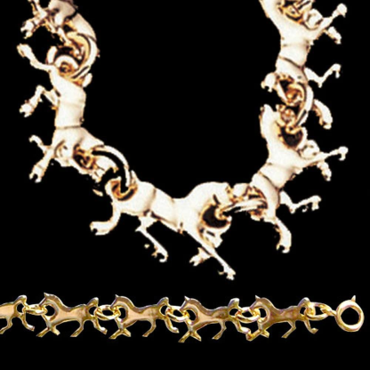 Exselle Running Horses Bracelet Platinum or Gold