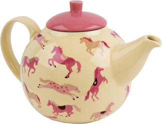 Hatley Hearts and Horses Ceramic Tea Pot