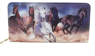 Running Horses Wallet, Phone and Credit Card Holder