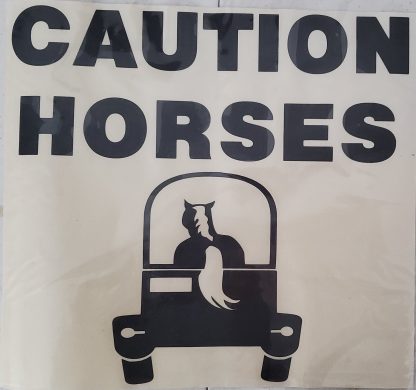 Western Graphics Caution Horses Decal - Outdoor Safe