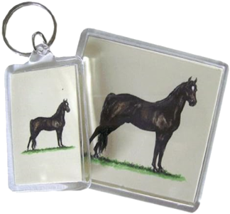 Morgan Horse Acrylic Key Ring